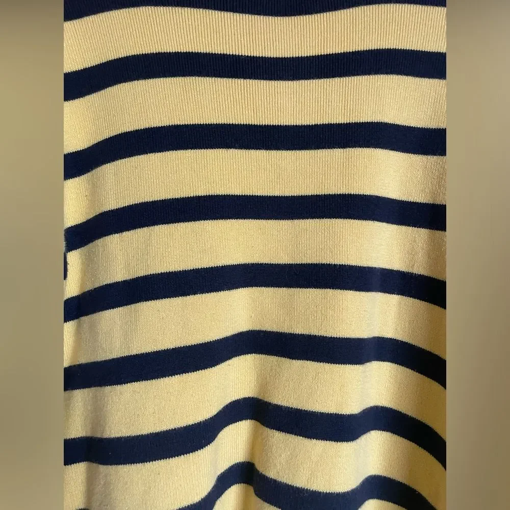 Tommy Hilfiger Jeans yellow navy striped sweater vintage 2001 women’s large